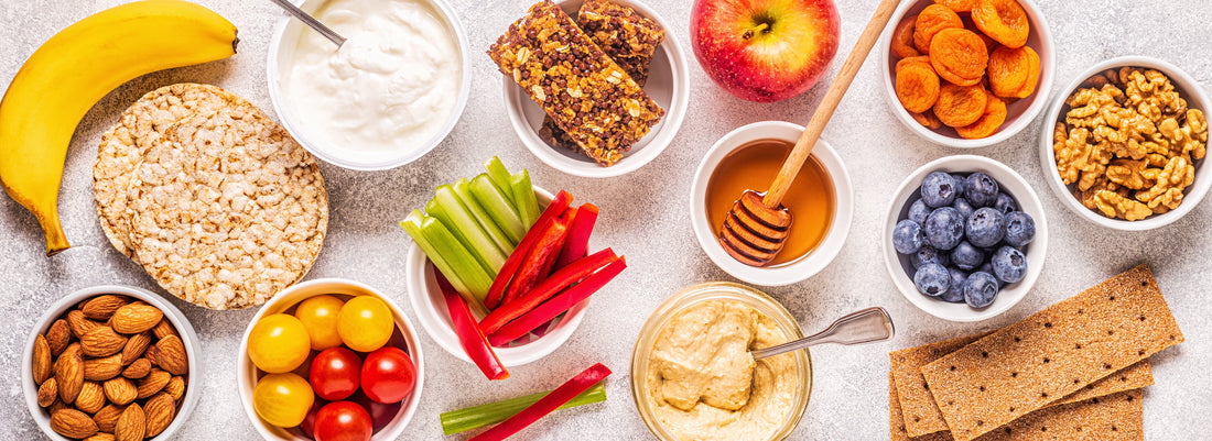 healthy food arranged in a platter