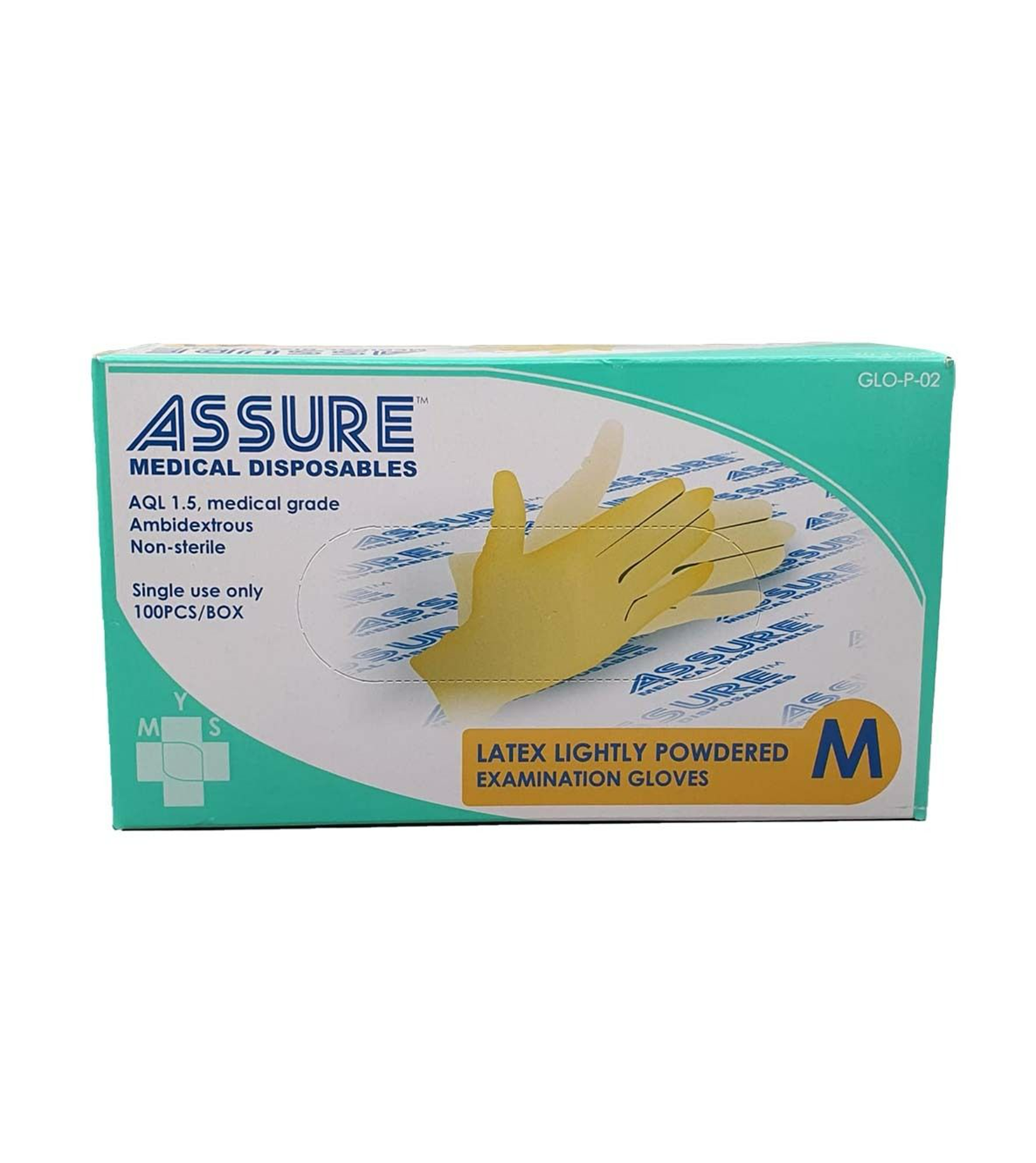 ASSURE Lightly Powdered Latex Gloves YMS