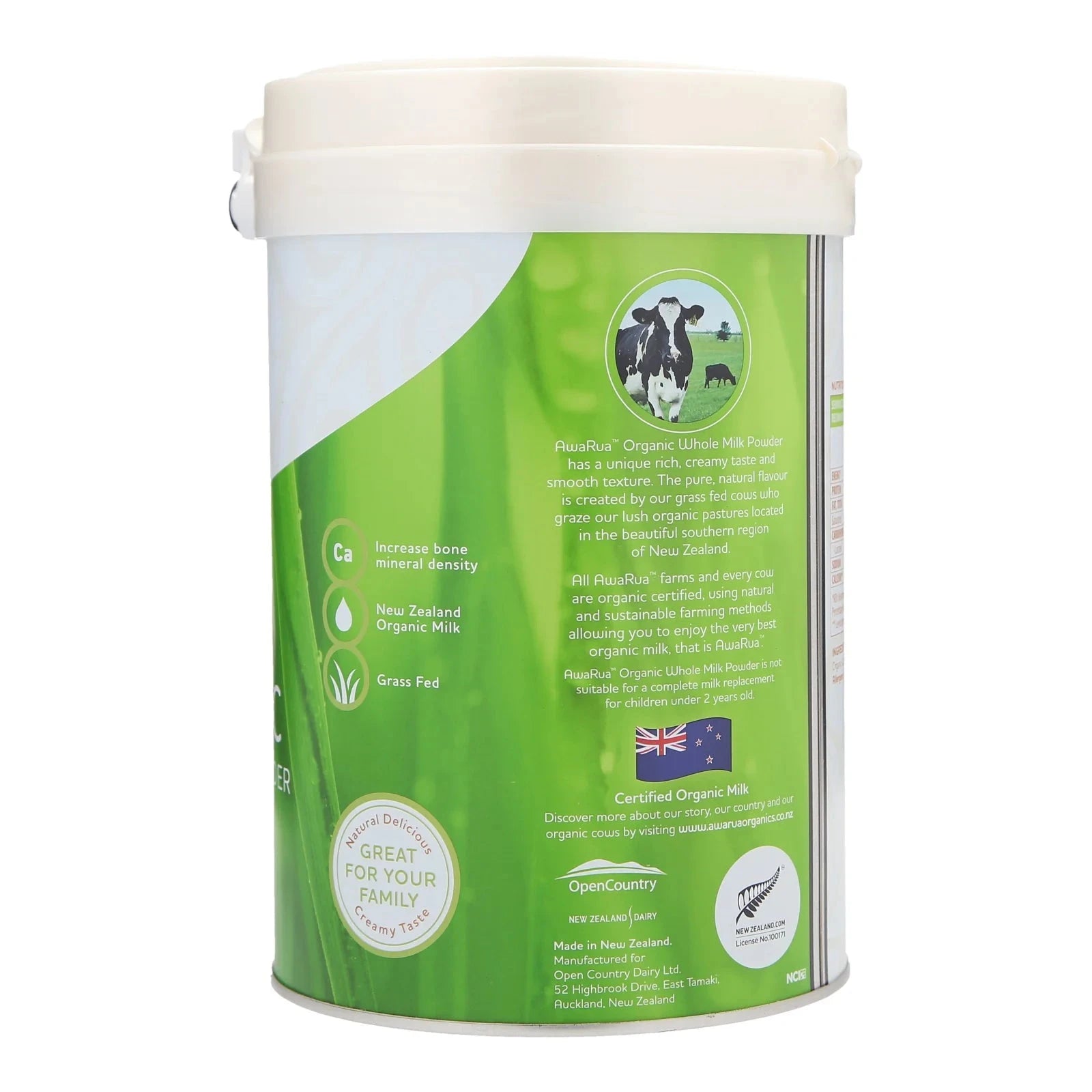 AWARUA ORGANICS Full Cream Milk Powder A2 Casein Optimo
