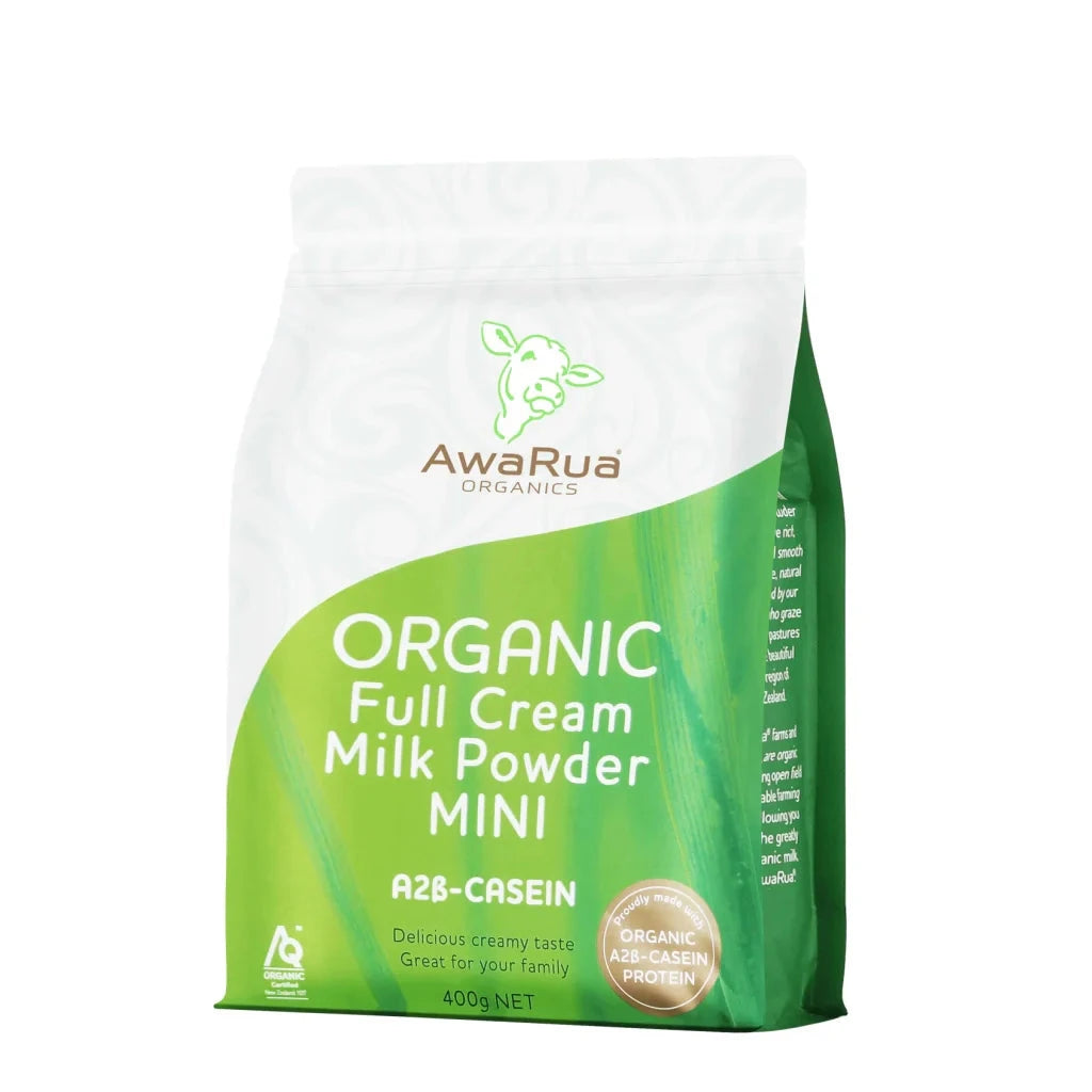 AWARUA ORGANICS Full Cream Milk Powder A2 Casein Mini POUCH Optimo