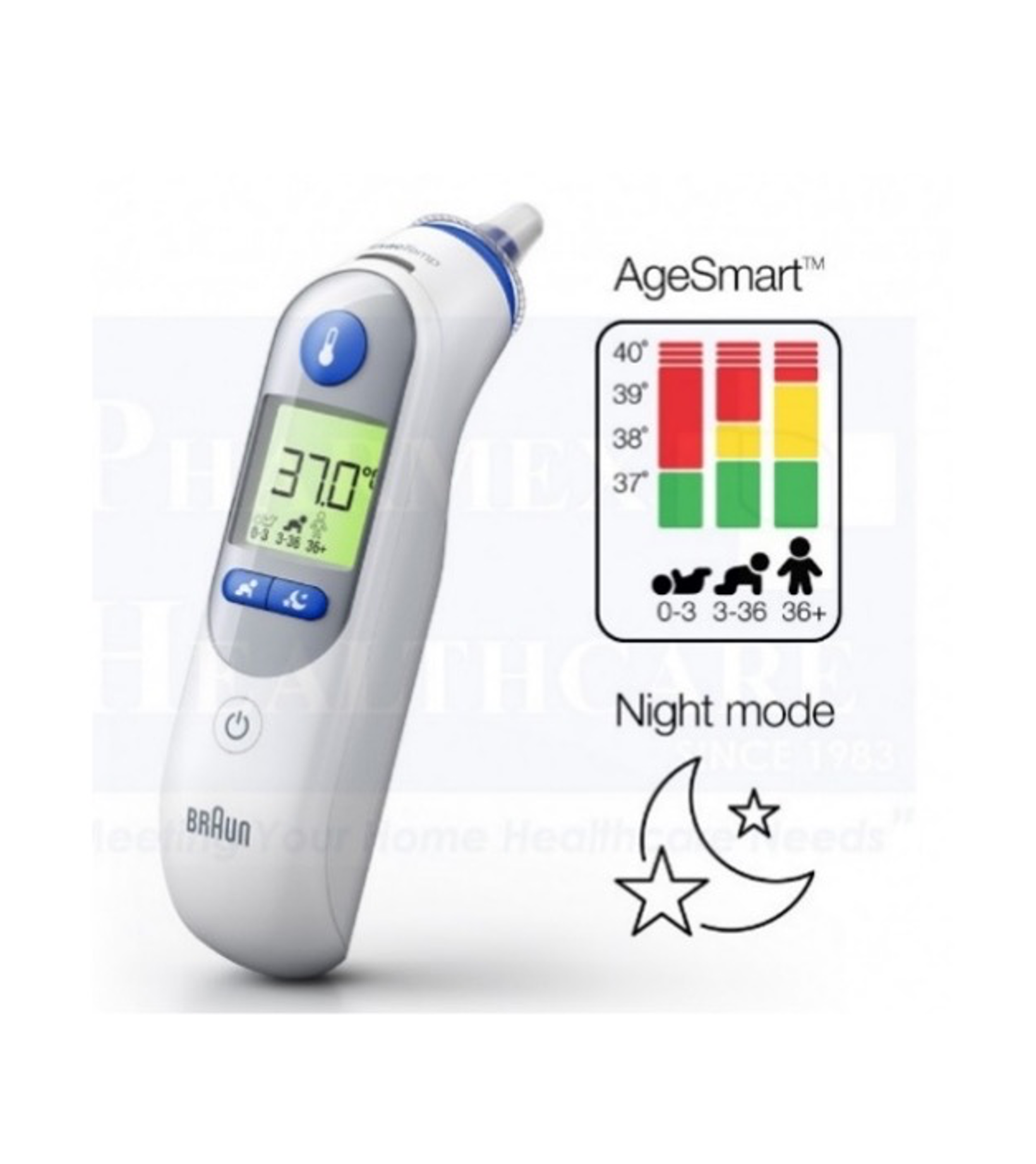 BRAUN Infrared Ear Thermometer, ThermoScan® 7+ IRT6525 Care@Home