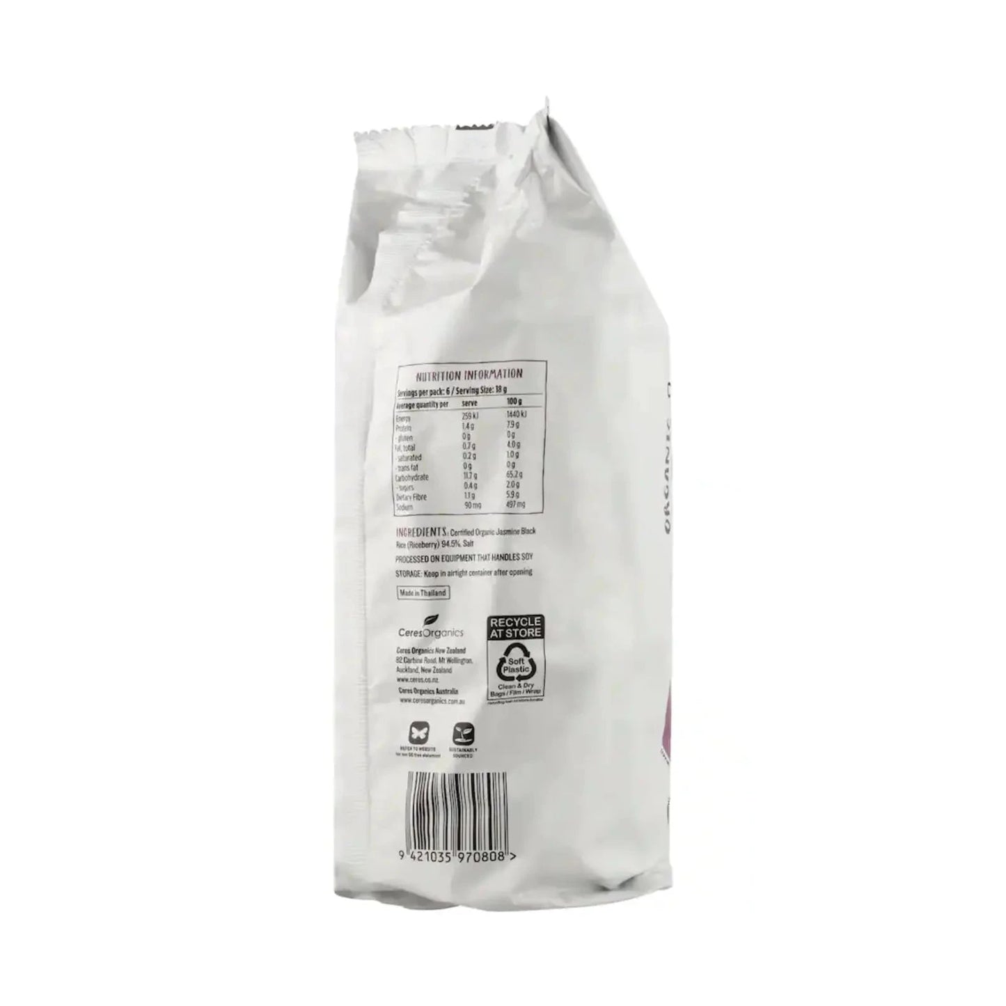 CERES ORG Black Rice Cakes Lightly Salted Optimo