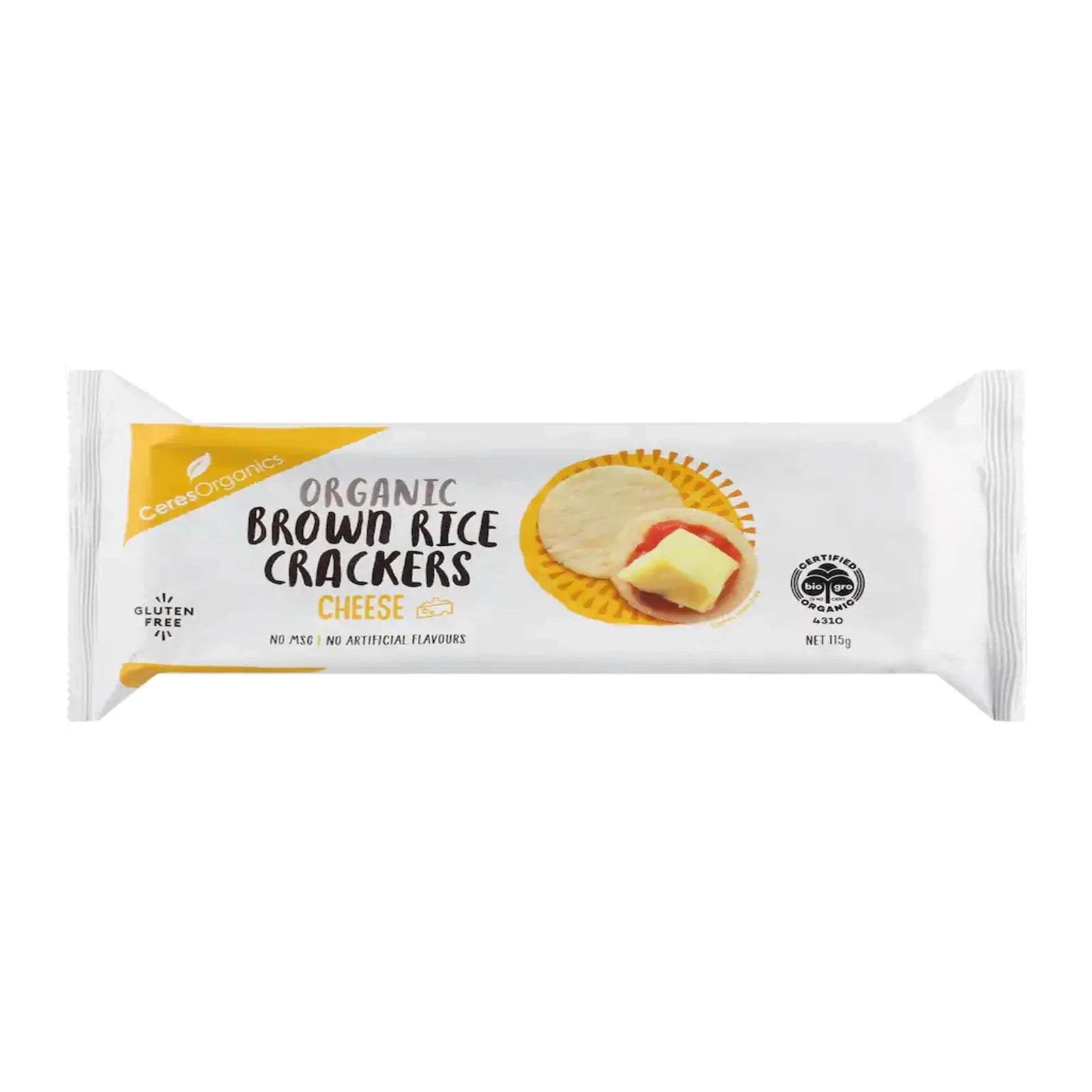 CERES ORG Brown Rice Crackers Cheese Optimo
