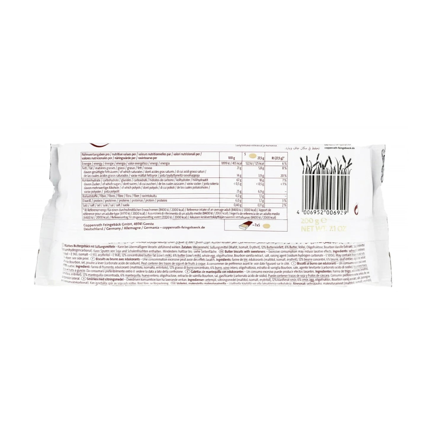 COPPENRATH Sugarfree Biscuits Butter Optimo