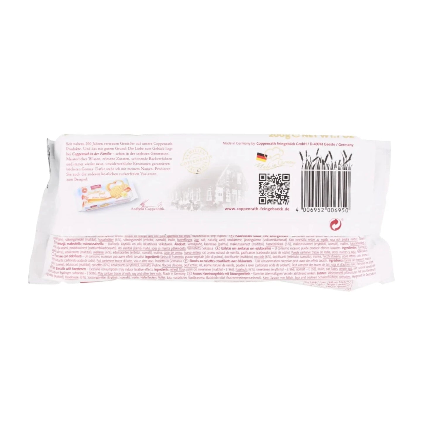 COPPENRATH Sugarfree Biscuits Hazelnut Optimo