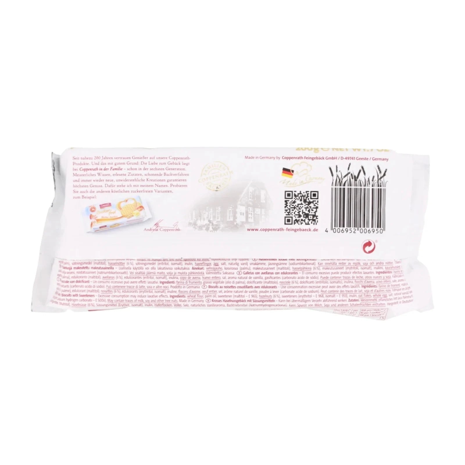 COPPENRATH Sugarfree Biscuits Hazelnut Optimo