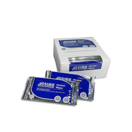 ASSURE Alcohol Wipes in Box (20cm x 20cm) YMS