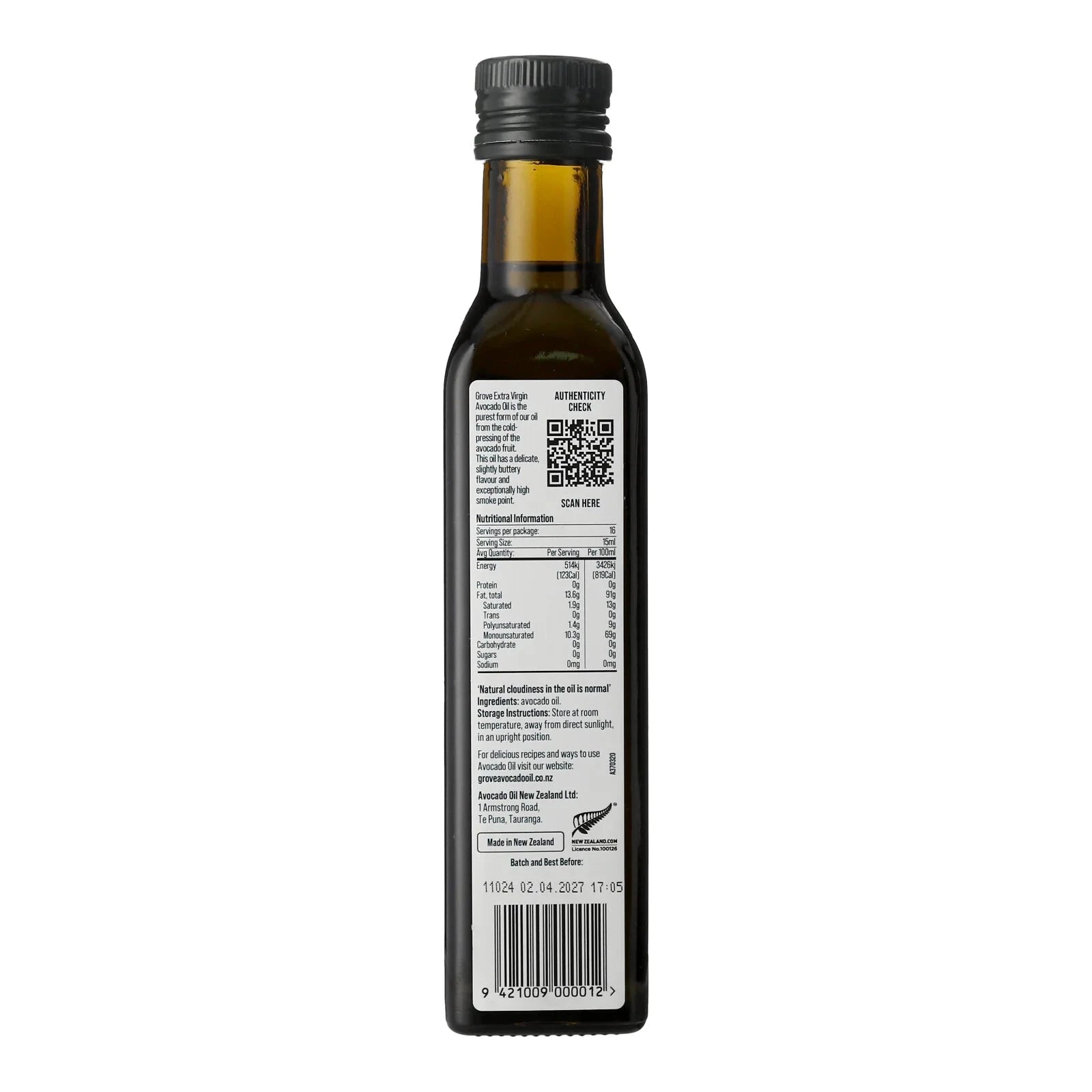 GROVE Avocado Oil Pure Optimo