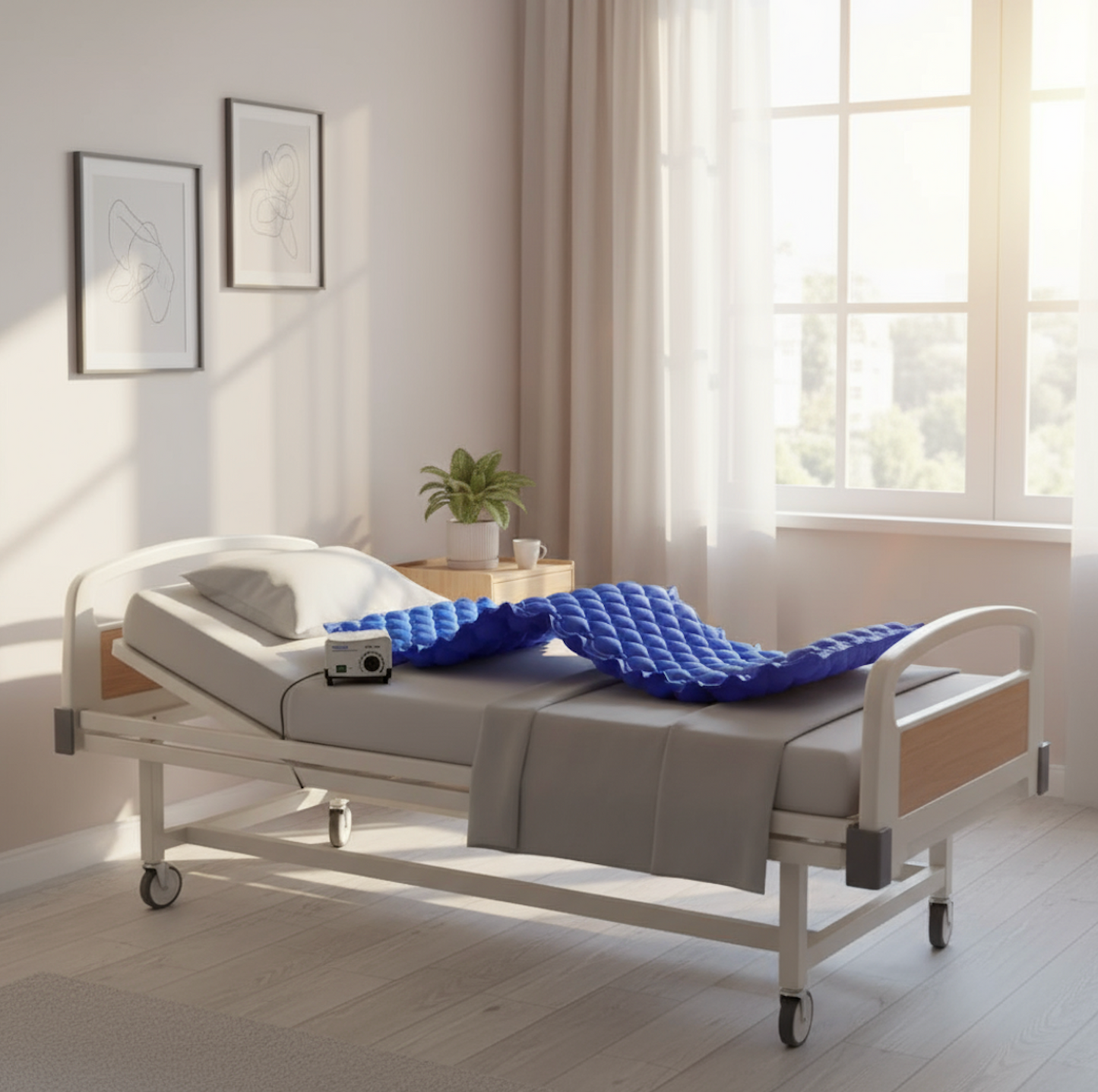 YHMED Anti Bedsore Alternating Pressure Bubble Mattress & Pump YMS