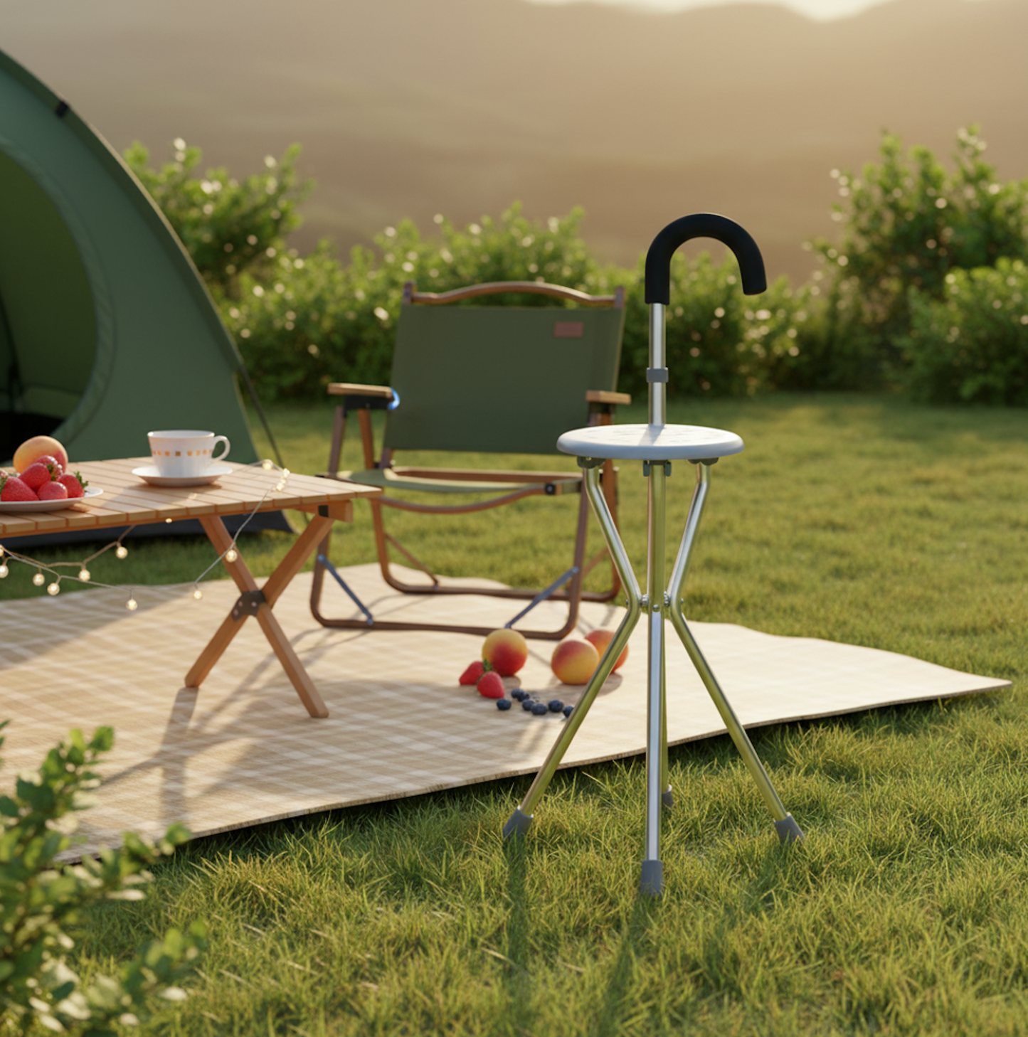 Foldable Seat Cane YMS
