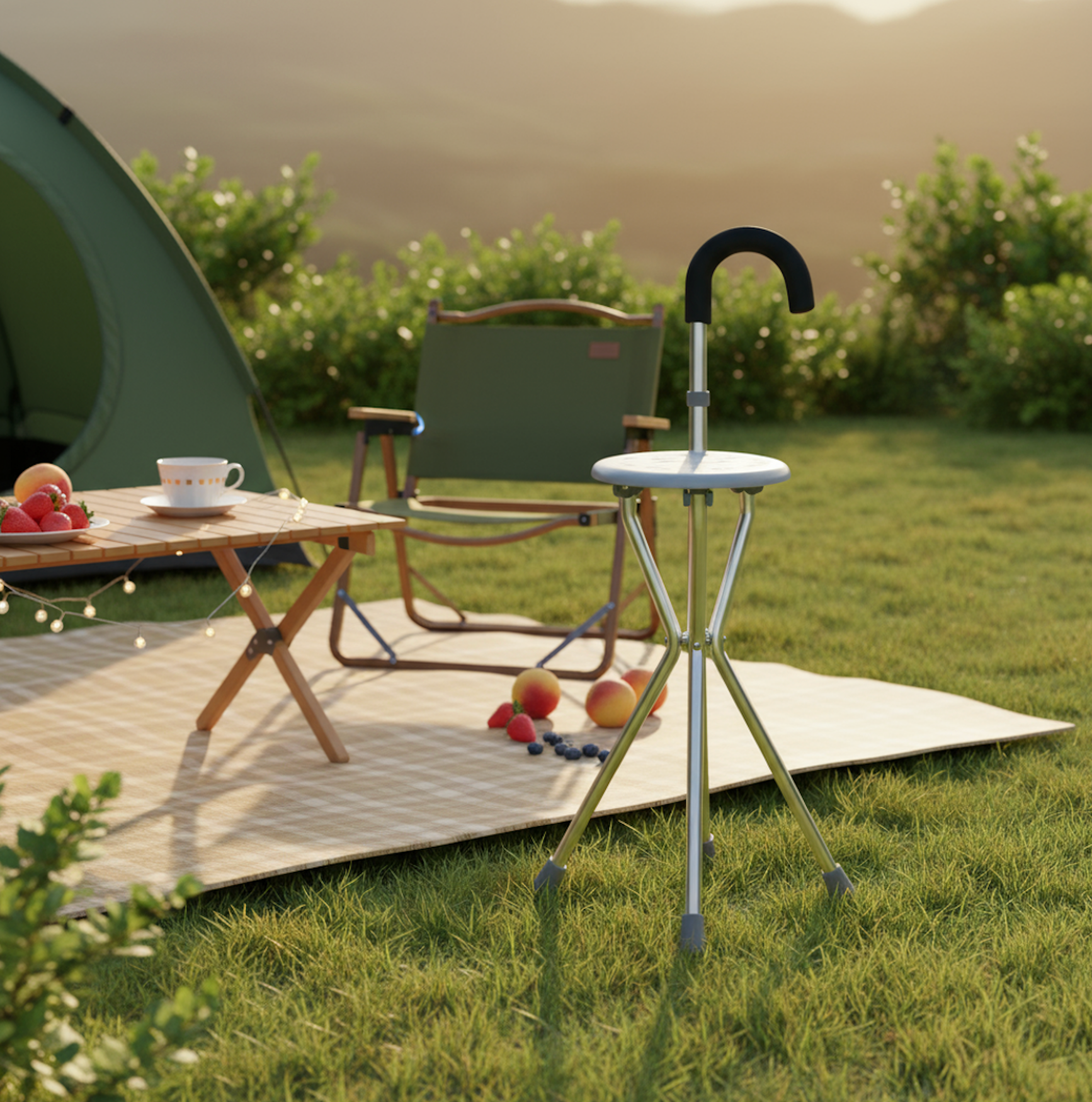 Foldable Seat Cane YMS