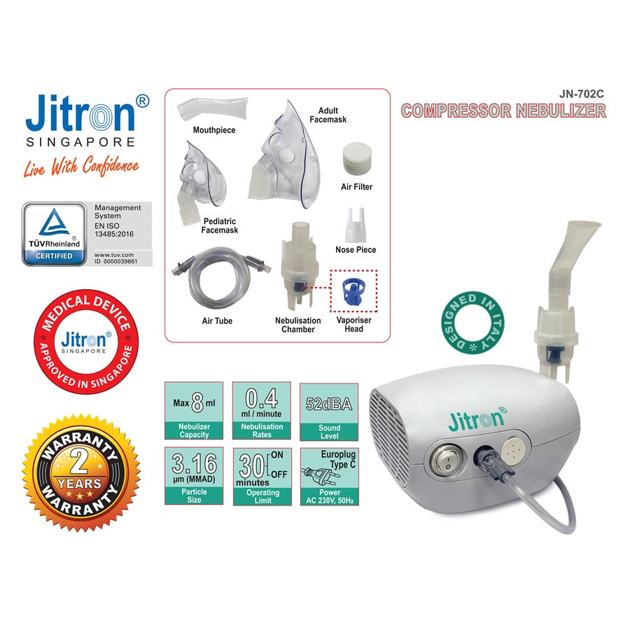JN-702C Portable Compressor Nebulizer Gaia-Aire Solutions