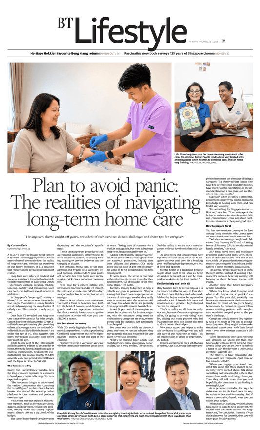 Care@Homes Featured in The Business Times: Plan to Avoid Panic — The Realities of Navigating Long-Term Home Care - Care@Homes