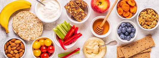healthy food arranged in a platter