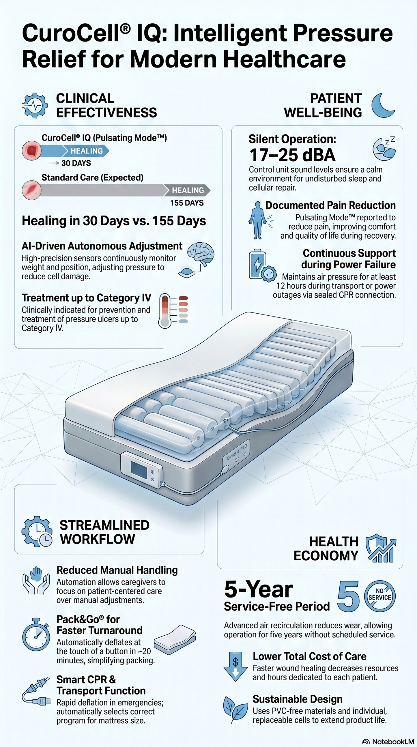 CuroCell® IQ Pressure Relief Mattress