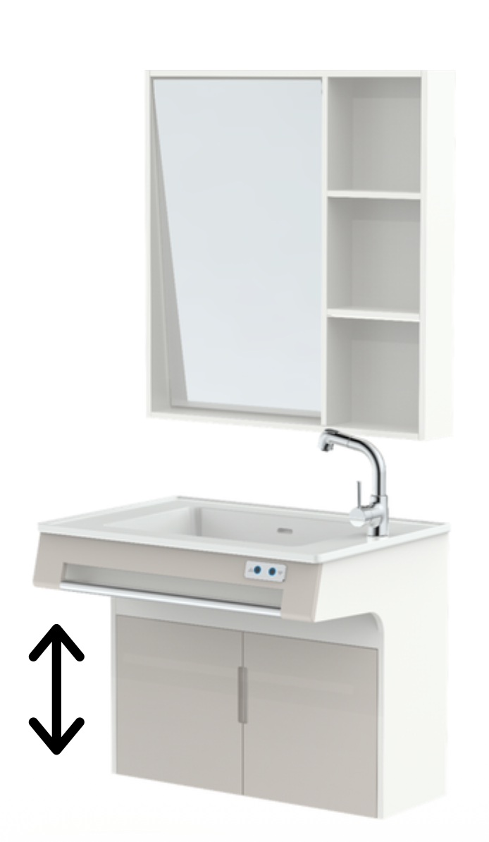 Adjustable Bathroom Sink & Mirror