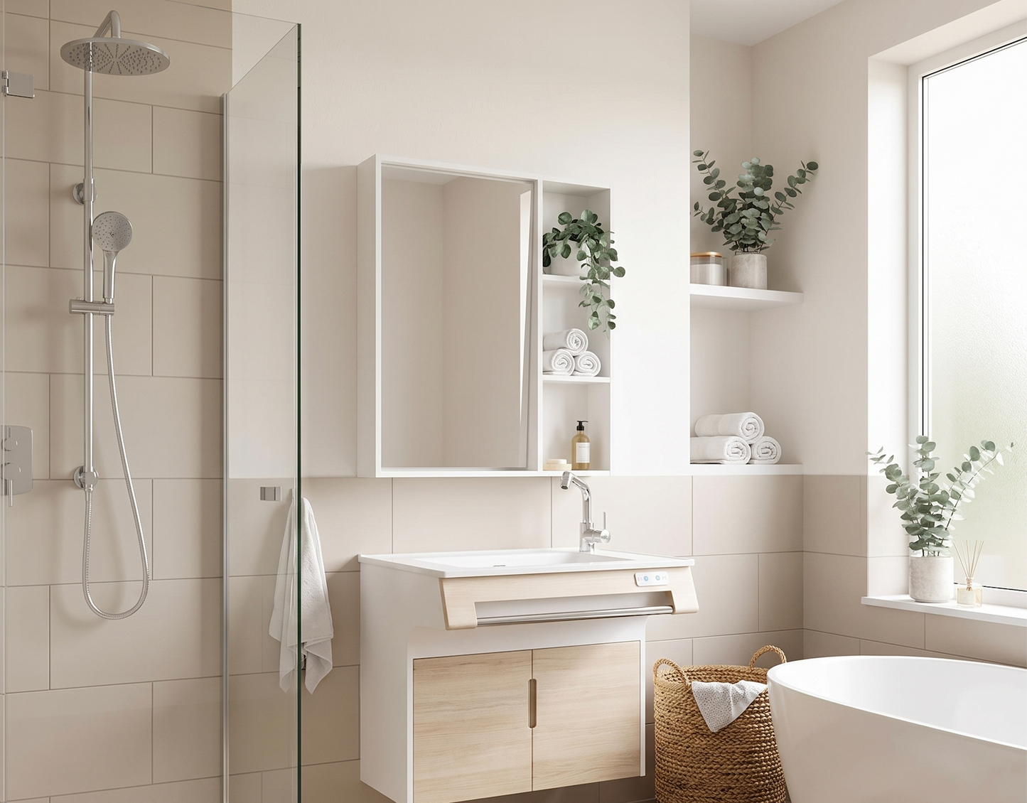 Adjustable Bathroom Sink & Mirror