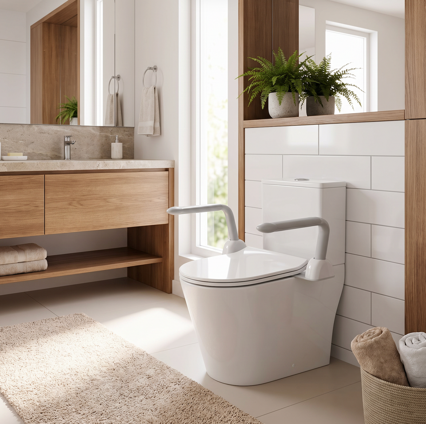 Easy-Install Toilet Grab Bar