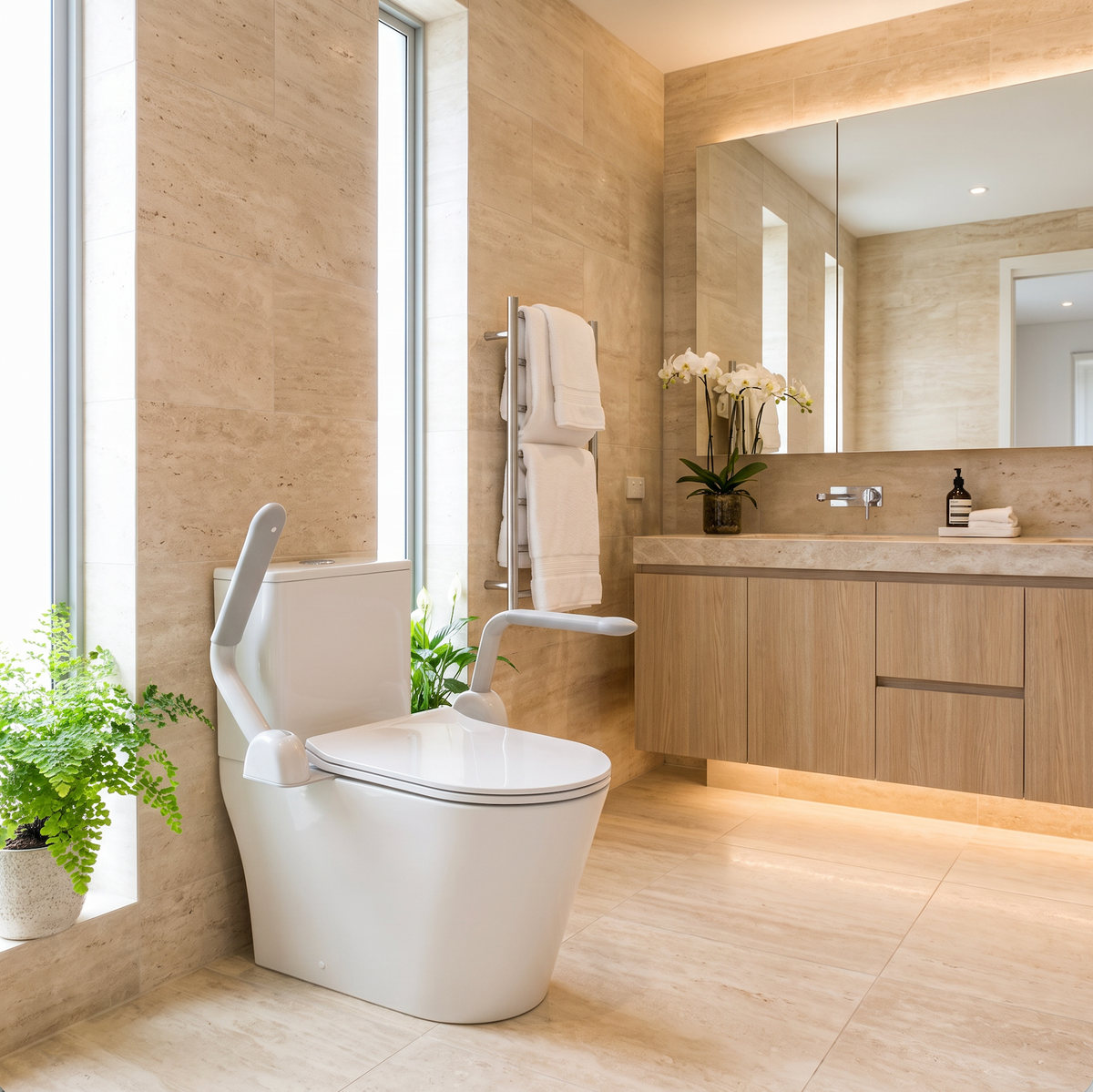 Easy-Install Toilet Grab Bar