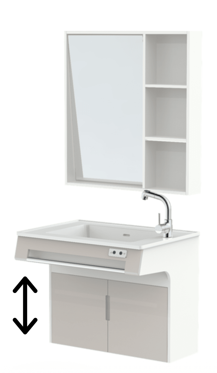 Adjustable Bathroom Sink & Mirror - Care@Homes
