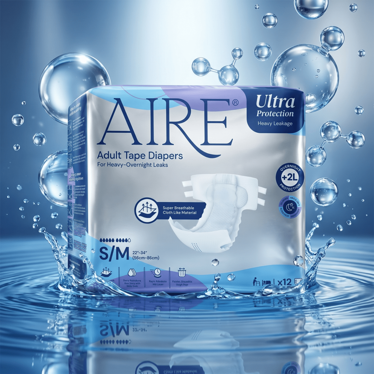Aire® Ultra Tape Diapers - Care@Homes