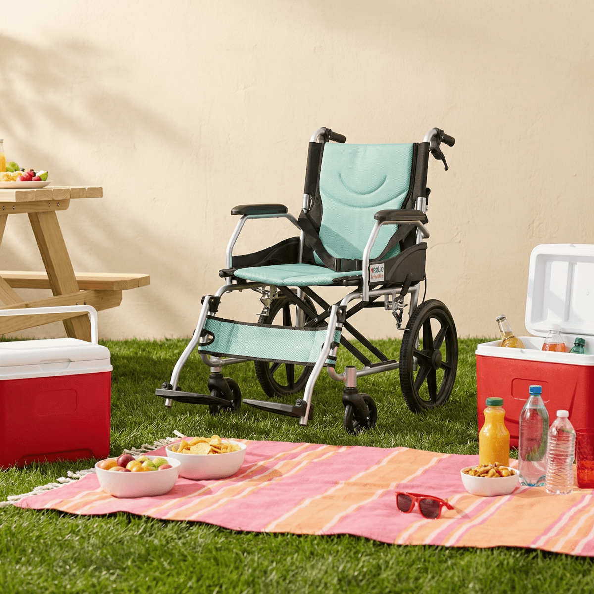 AR - 0151 Lightweight Pushchair With Flip - Up Footrest, 18" - Care@Home