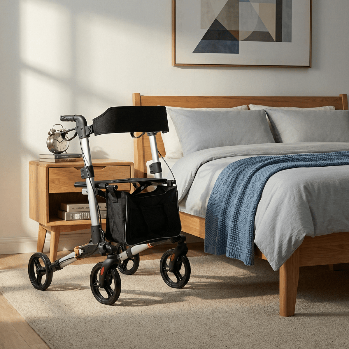 AR - 0501 Aluminium Quick Silver Rollator, Super Lightweight - Care@Home