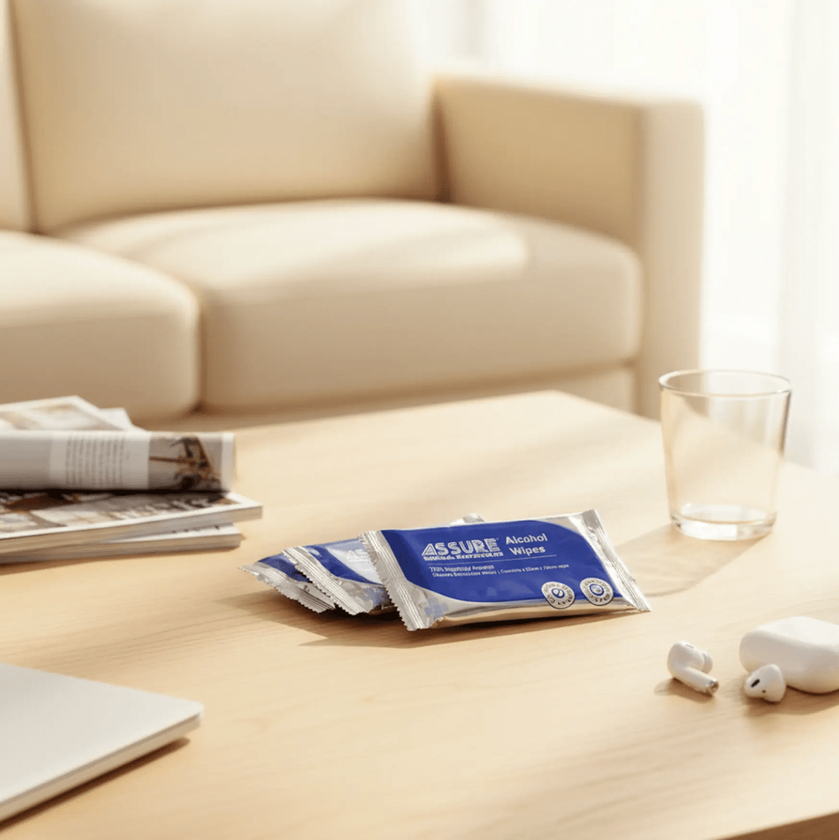 ASSURE Alcohol Wipes in Box (20cm x 20cm) - Care@Home