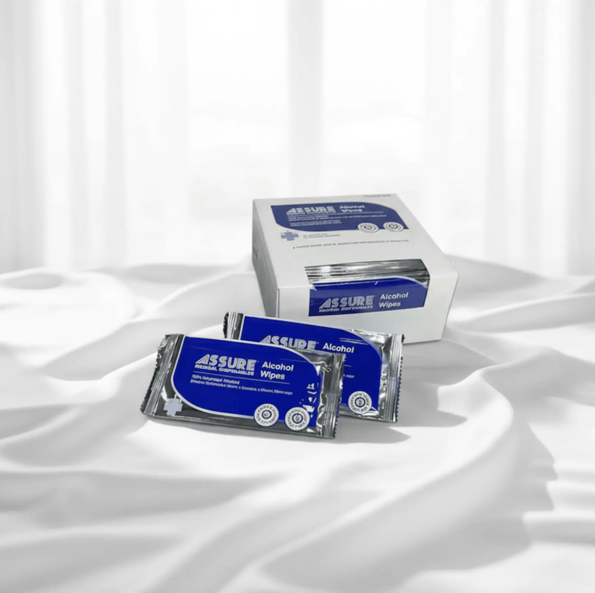 ASSURE Alcohol Wipes in Box (20cm x 20cm) - Care@Home