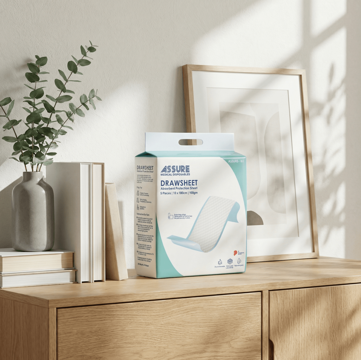 ASSURE Drawsheet 70cm X 180cm, 100g – Care@Homes