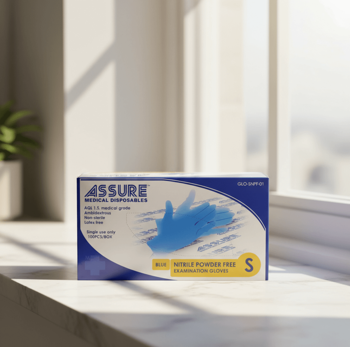 ASSURE Powder - Free Soft Nitrile Gloves - Care@Home