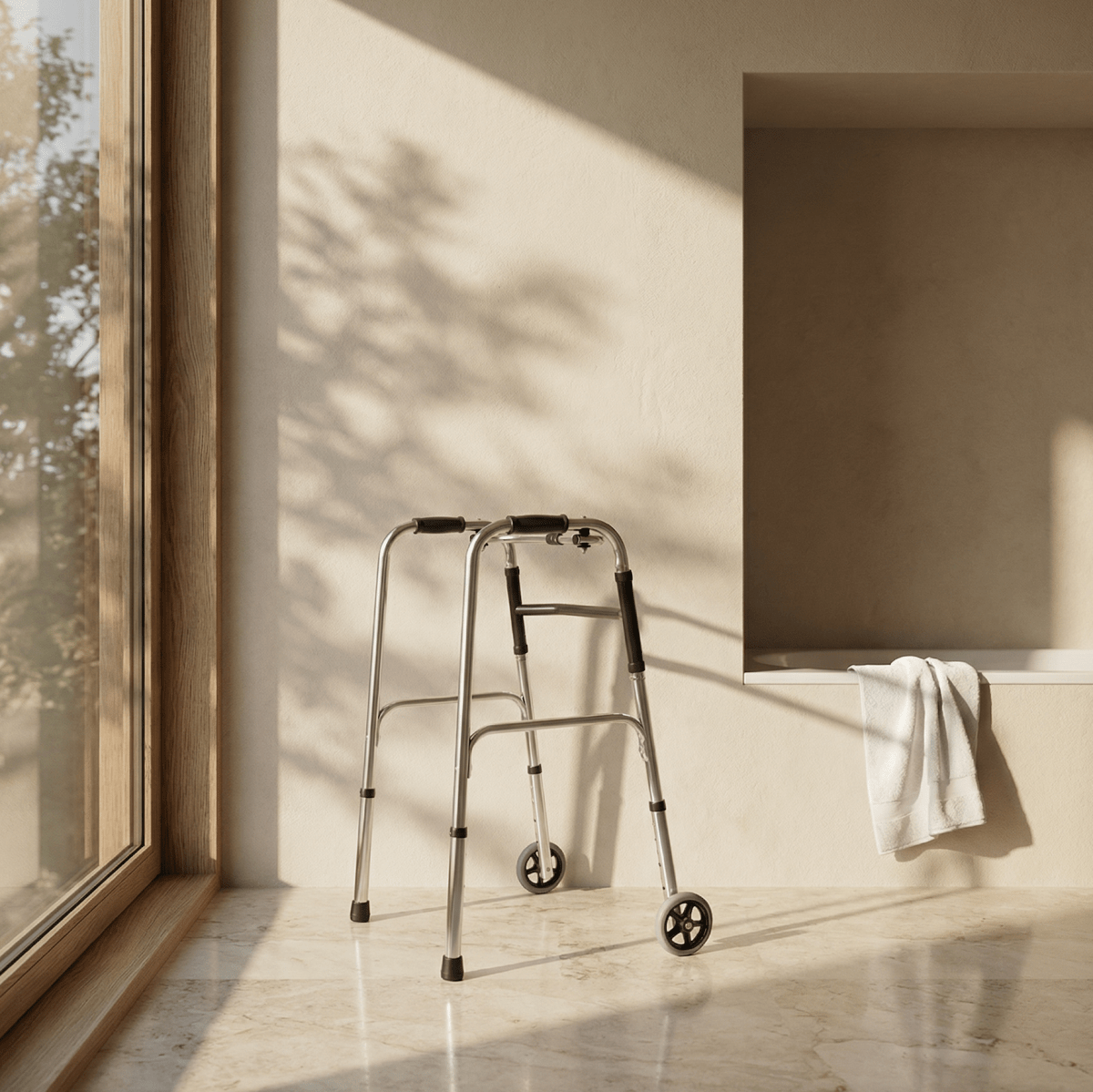 ASSURE REHAB Adult Walking Frame With 5" Front Castors (AR - 0314) - Care@Home