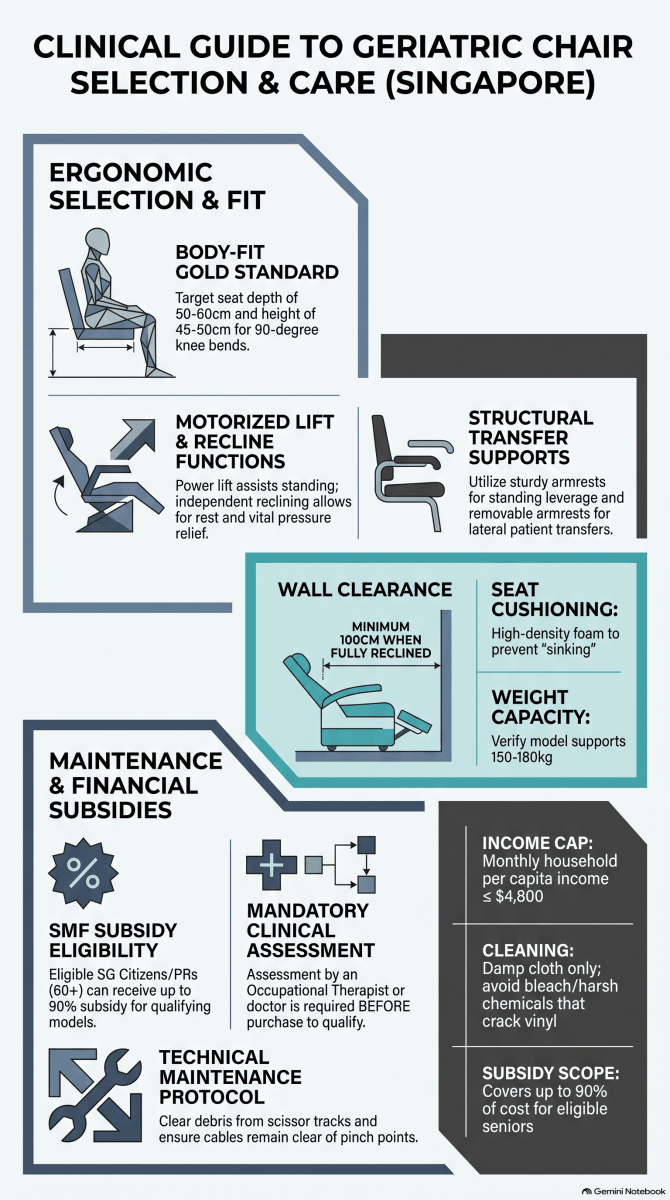 ASSURE REHAB Geriatric Chair (Mobile Full Recliner) - Care@Homes