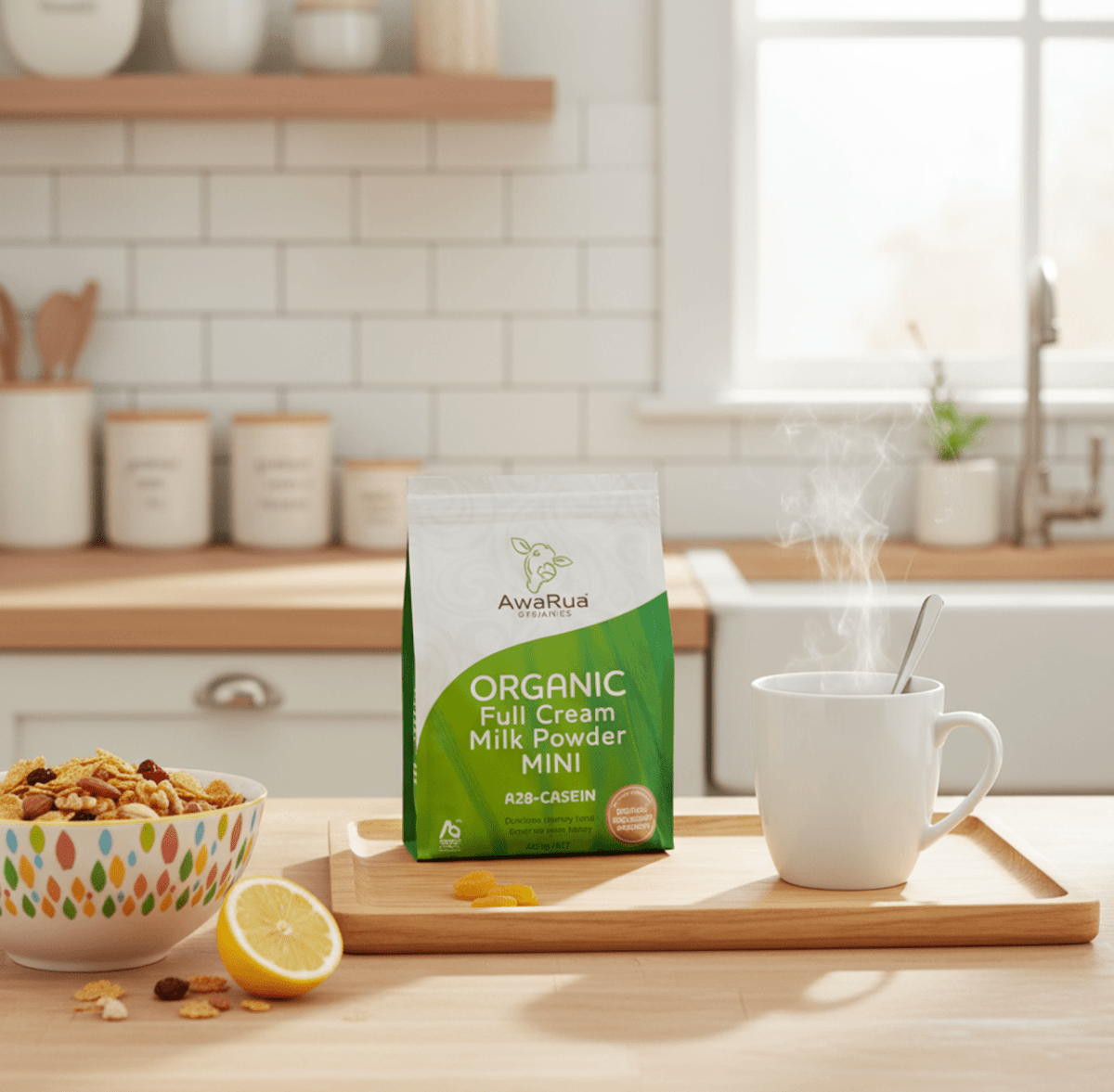 AWARUA ORGANICS Full Cream Milk Powder A2 Casein Mini POUCH - Care@Home