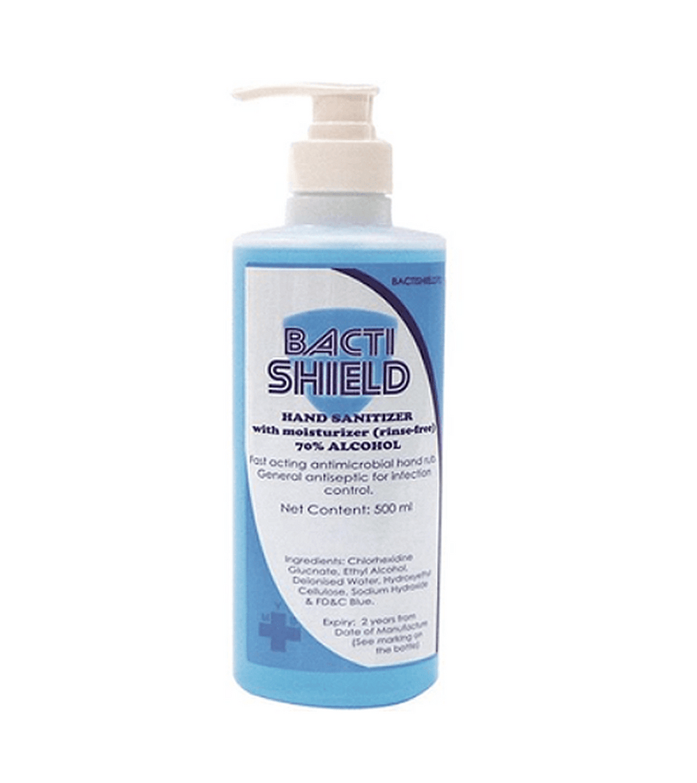 BACTISHIELD Professional Hand Sanitizer With Moisturizer 500ml – Care@Homes