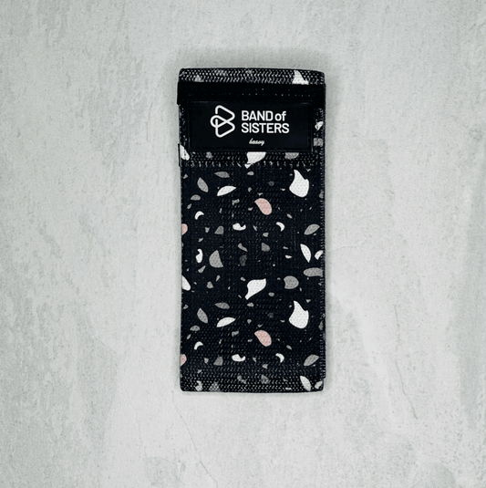 Black Terrazzo Fabric Booty Band (Heavy Intensity) - Care@Home