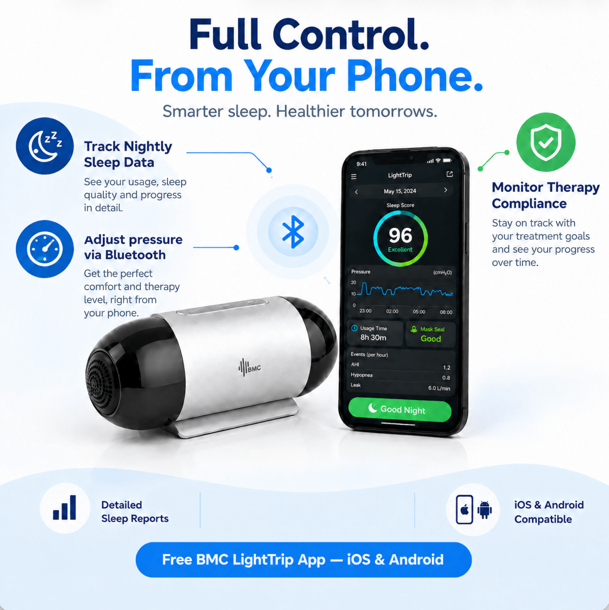 BMC M1 Mini Travel Auto CPAP - Care@Homes