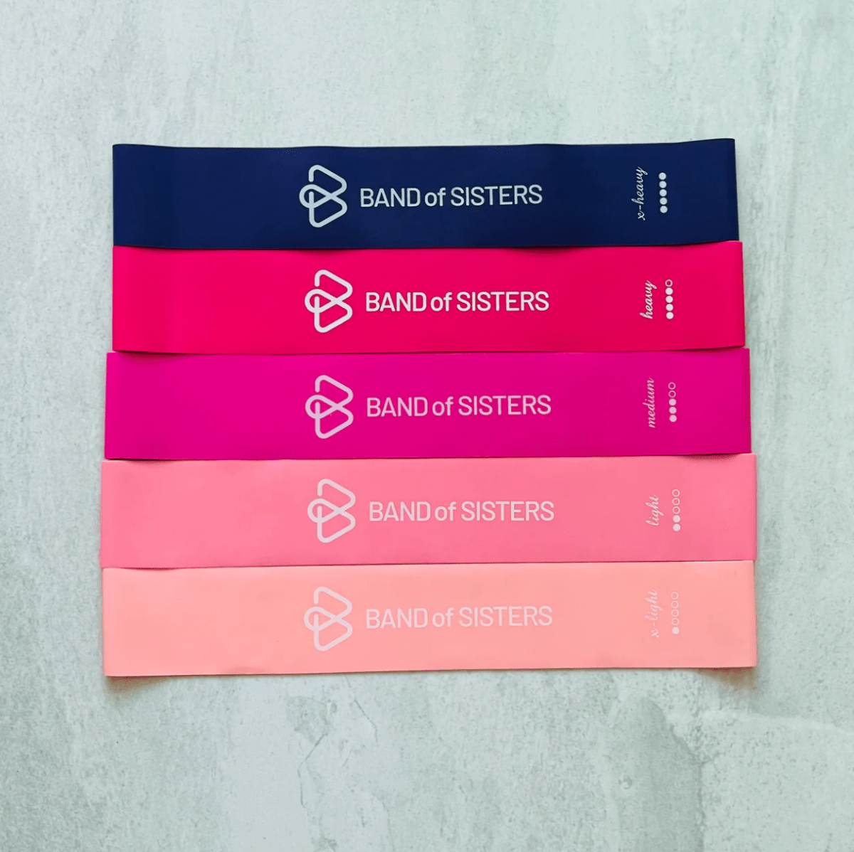 Bubblegum Latex Mini Loop Bands (Set of 5 Intensity Levels) - Care@Home