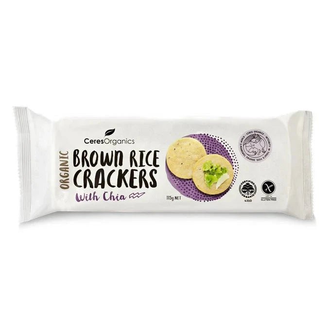 CERES ORG Brown Rice Crackers with Chia - Care@Home