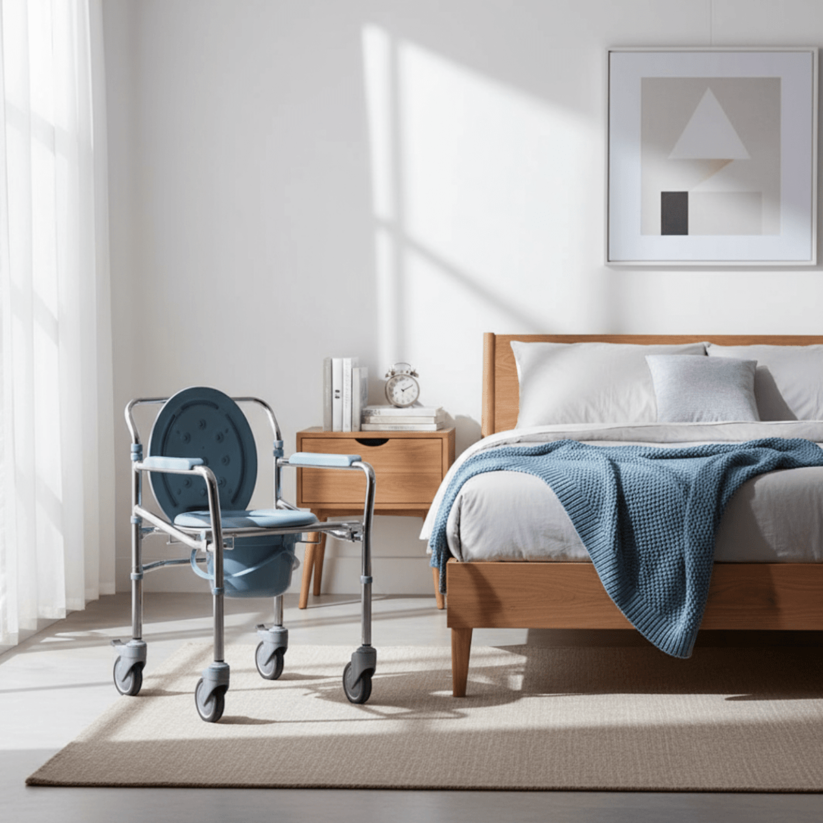 Chrome Steel Commode, KY696 - Care@Home