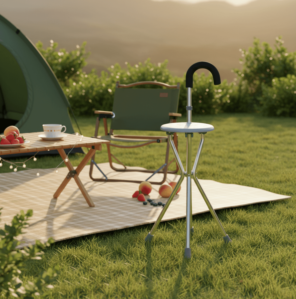 Foldable Seat Cane - Care@Home