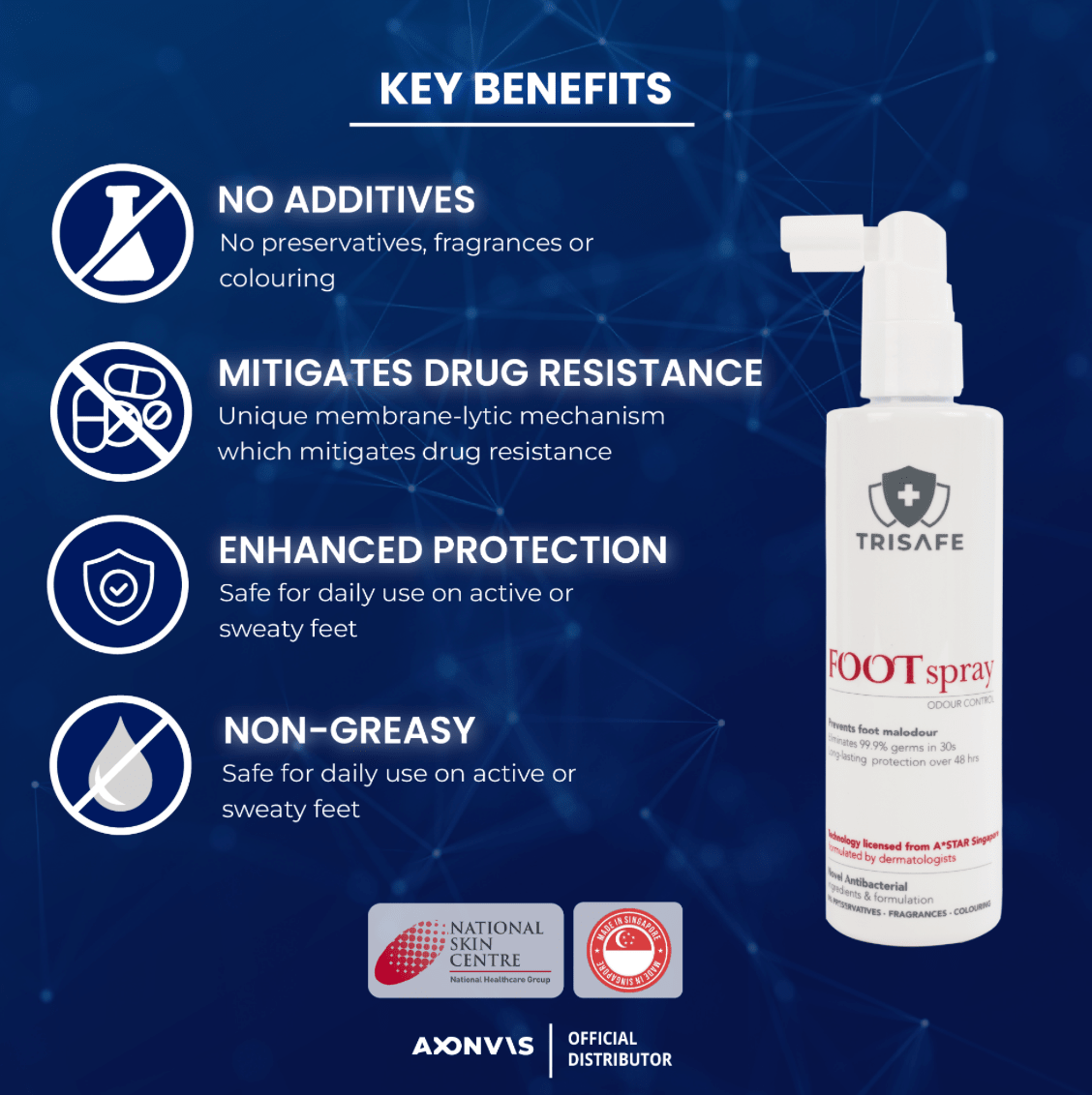 FOOTspray Antimicrobial Foot Spray - Care@Home