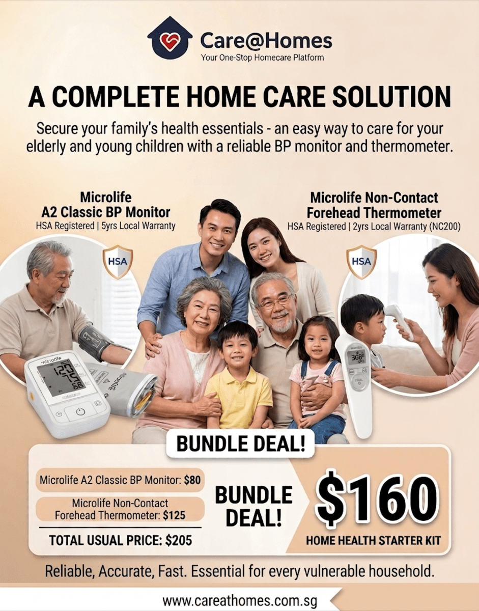 Home Health Starter Kit -Microlife A2 Classic BP Monitor & Non-Contact Forehead Thermometer - Care@Homes