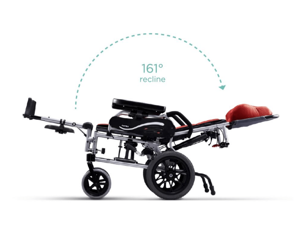 KARMA Ergo Recline Pushchair With Detachable Elevating Footrest, 18" - Care@Home