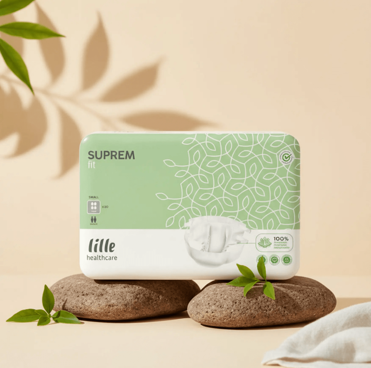 LILLE SUPREM Fit Adult Diapers, Grey Maxi - Care@Home