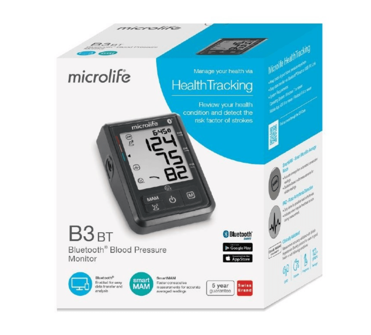 Microlife Blood Pressure Monitor w/ Bluetooth, B3 BT - Care@Homes