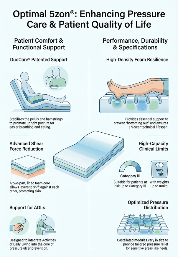 Optimal 5zon® Mattress - Care@Homes