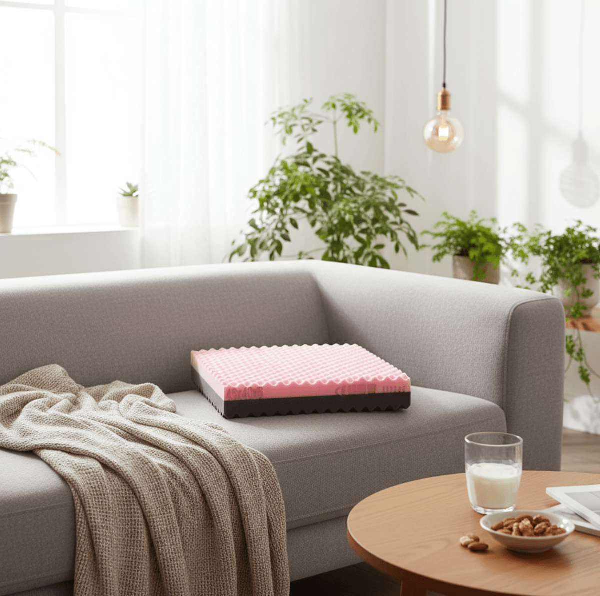 SAFE Med Seat Cushion Pink - Grey - Care@Home