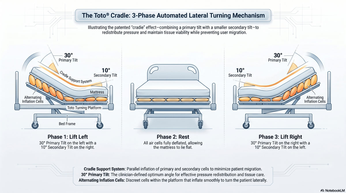 TOTO Automated Patient Lateral Turning System - Care@Homes
