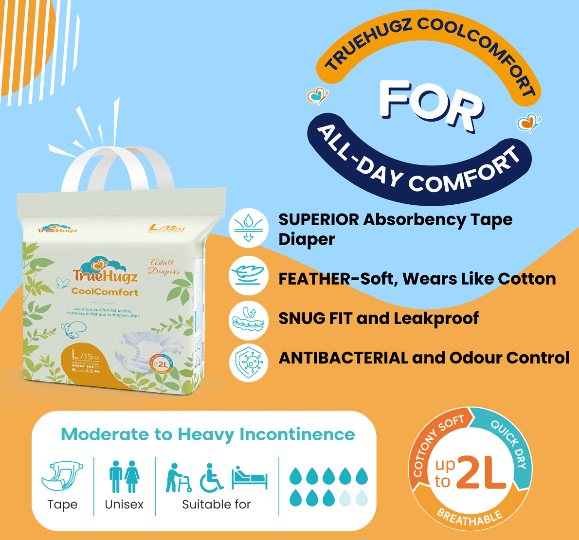 TrueHugz CoolComfort (Adult Diapers) - Care@Home